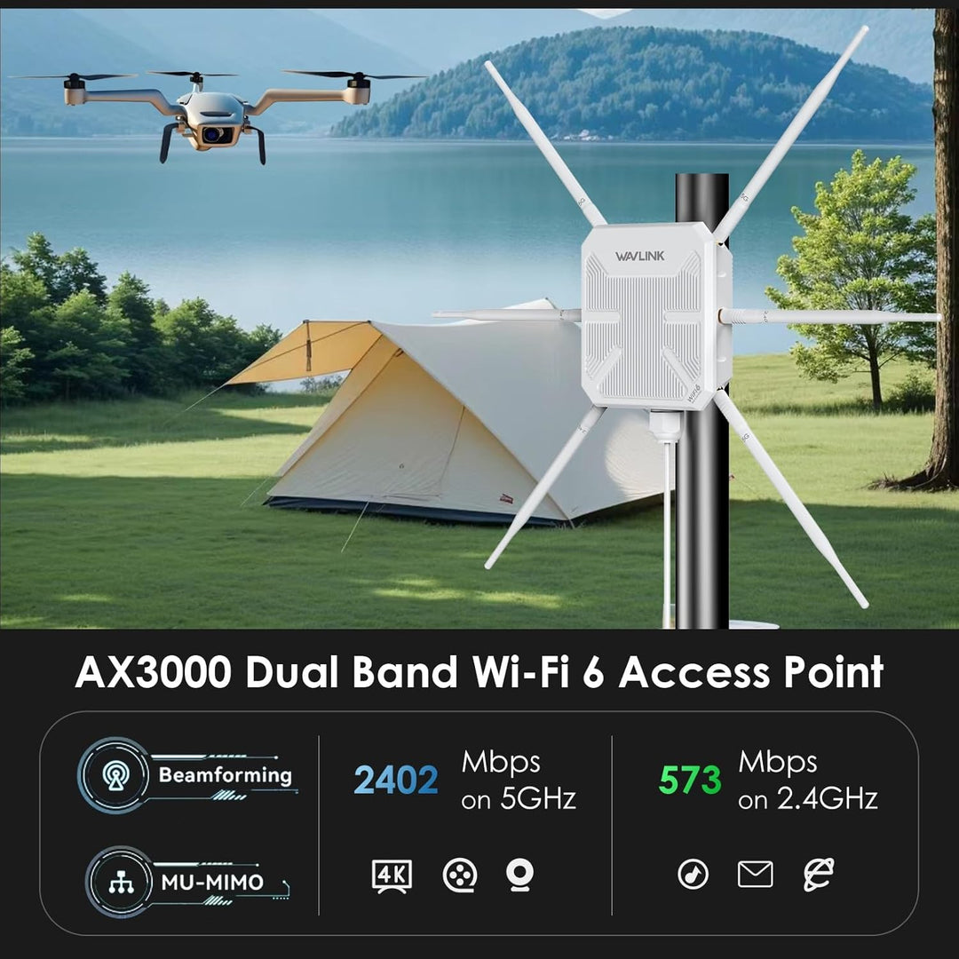 Extensor WiFi 6 para exteriores AX3000 2026 repetidor WiFi