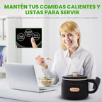 NutriChef Arrocera eléctrica portátil de 1.6 cuartos y máquina de almuerzo | Revestimiento de cerámica multifuncional y antiadherente | Panel de control digital | 6 funciones de cocción: arroz, sopa