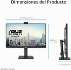 ASUS Monitor de videoconferencia 1080P de 24" (BE249QFK) - IPS,...