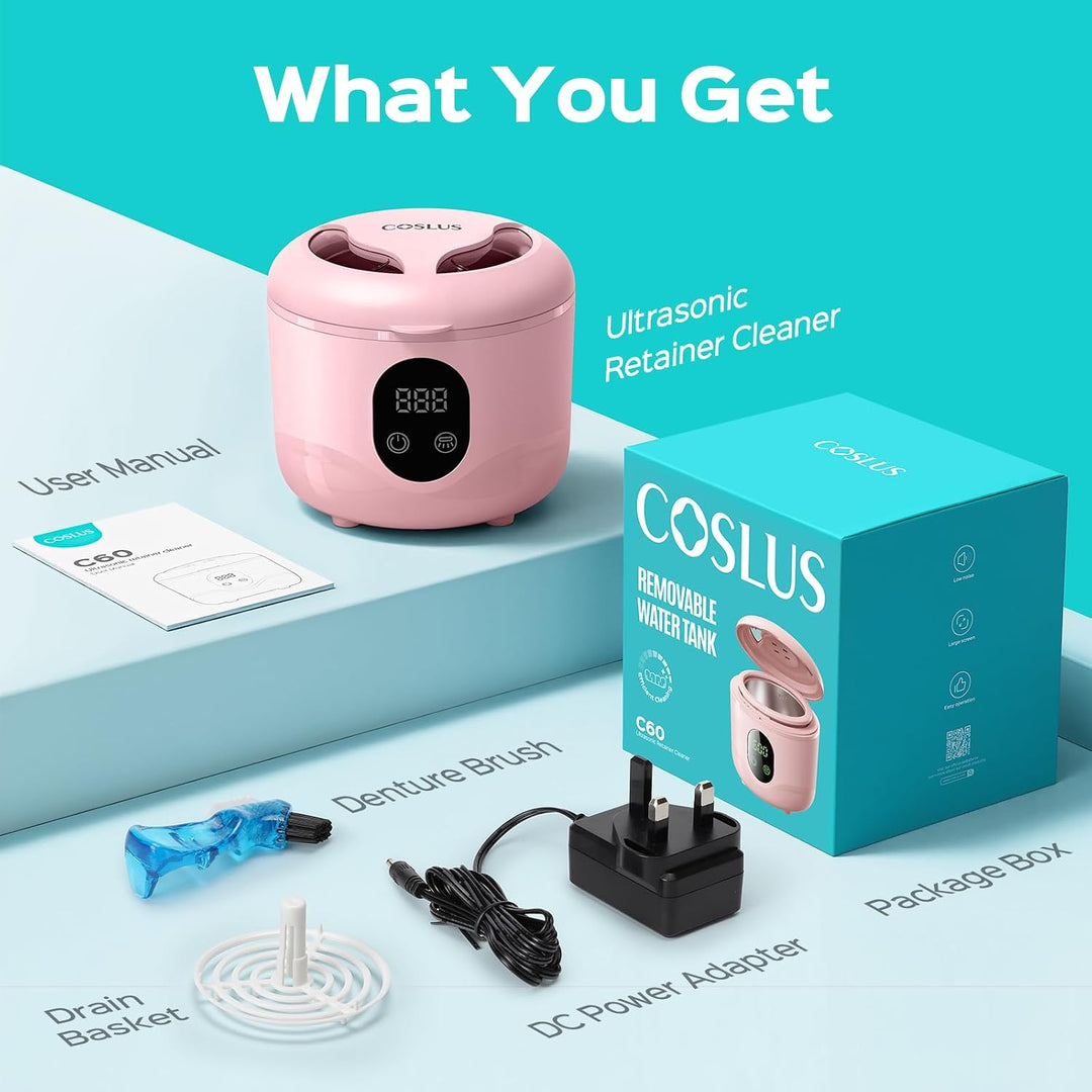 Máquina limpiadora de retenedores ultrasónica COSLUS C60, cápsula d...