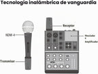 NUX B-3RC Sistema inalámbrico de micrófono de 2.4 GHz con estuche de carga
