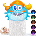 Juguetes de baño, juguetes de baño iluminados para bebés, máquina de burbujas de baño con luz RGB colorida, gran cumpleaños para niños y niñas, juguete de bañera para niños de 1-3, 4-8 años