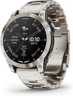 Garmin D2™ Mach 1, reloj inteligente aviador con pantalla táctil con mapa móvil GPS, tiempo de aviación, características de salud y bienestar y más, pulsera de titanio ventilada