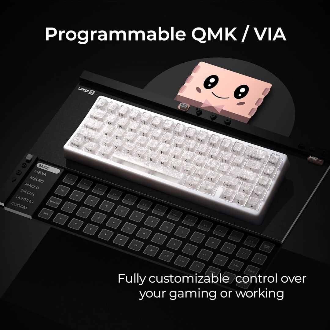 HITIME x XVX M67 JadeStone Teclado mecánico inalámbrico 60% para ju...