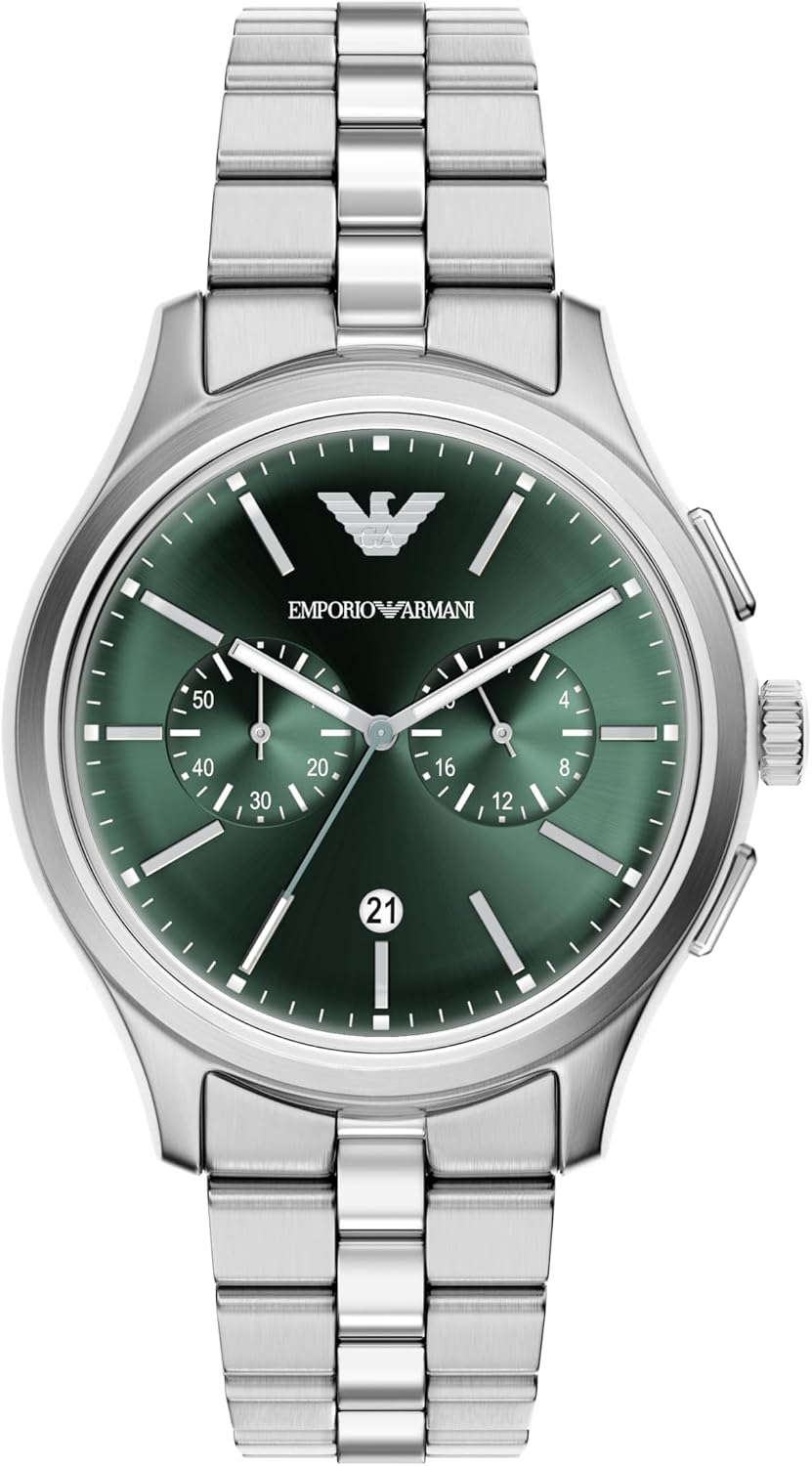 Reloj de Acero Inoxidable con Cronógrafo Emporio Armani