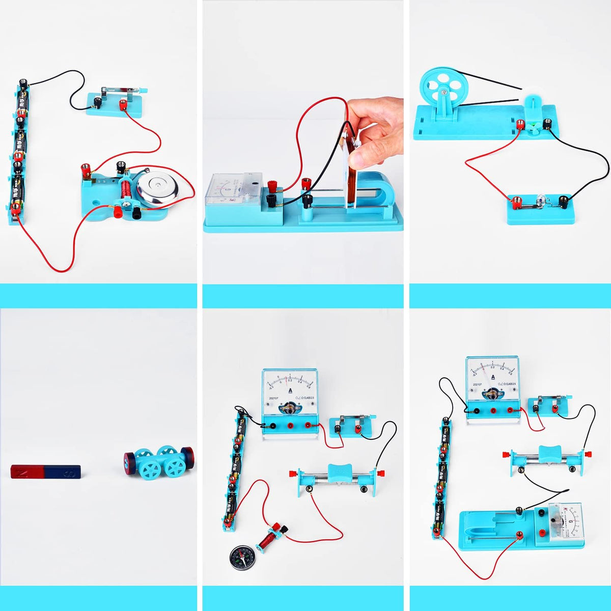 Mysterystone Experimento de ciencias para niños Kit de electricidad y magnetismo para estudiantes Kit STEM Kit de laboratorio de física Kit de placa de circuito básico para principiantes