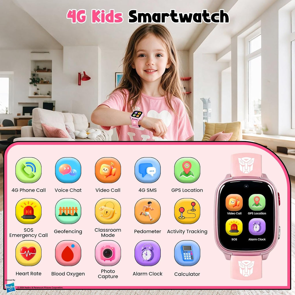 Reloj inteligente para niños, reloj inteligente con GPS 4G para niños y