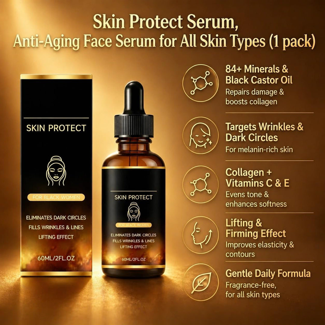 Walker Skin Protect Serum para mujeres negras, reduce arrugas y lín...