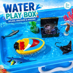 Ocean Sensory Bin con Sensory Sand, Ocean Toys para Kids