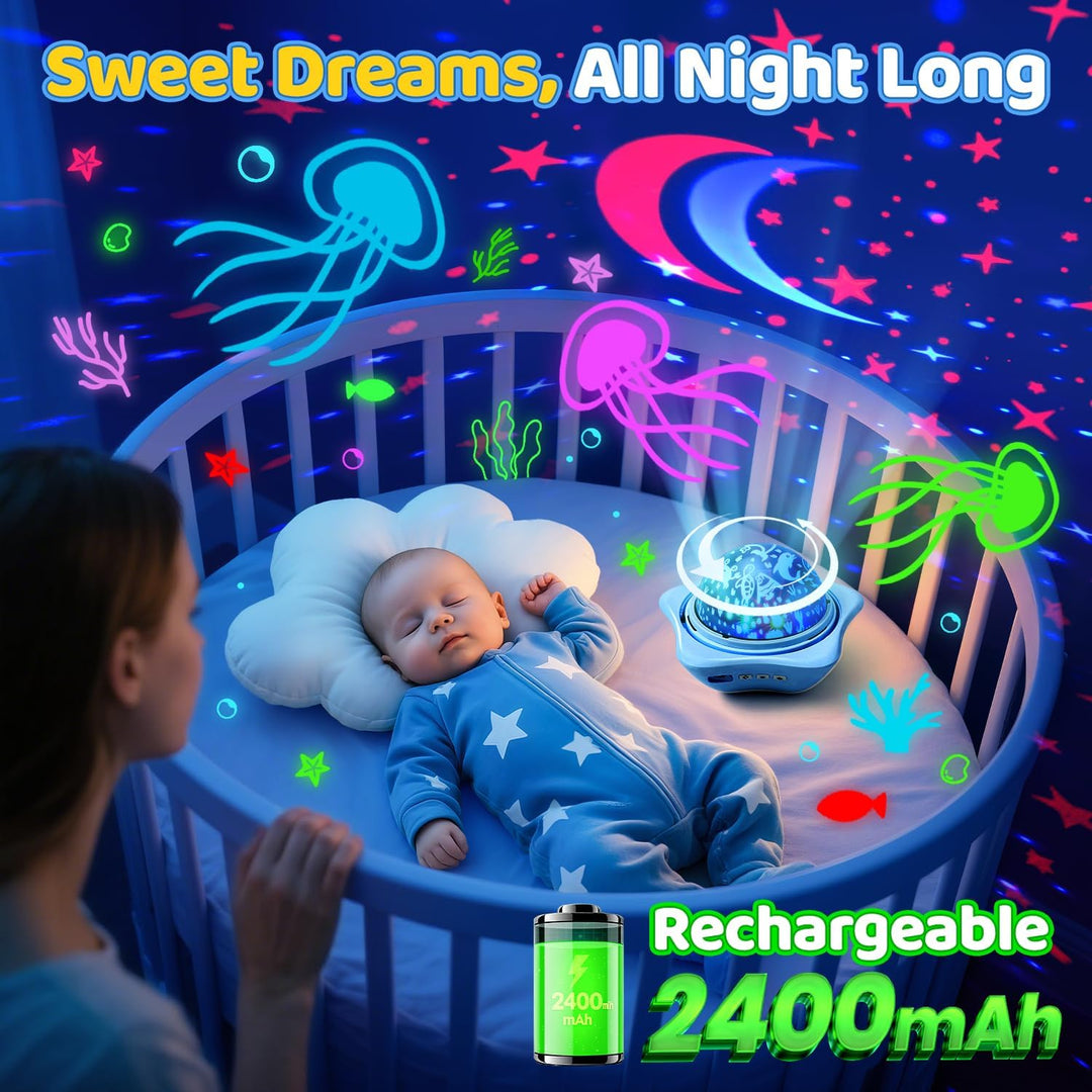 One Fire Luz nocturna para regalos de niños, 6 discos + 78 modos de...