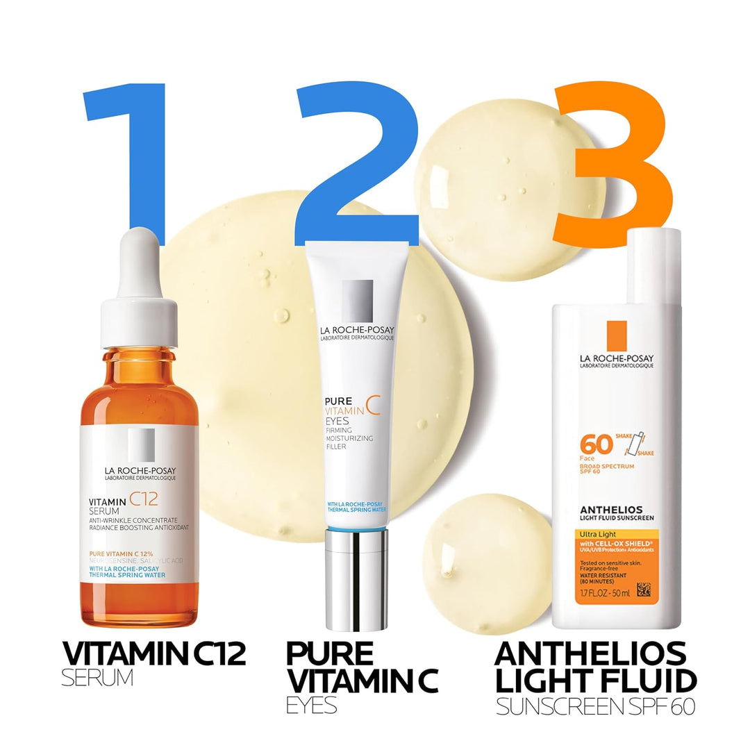 La Roche-Posay Suero puro de Vitamina C al 12% para cara con ácido...