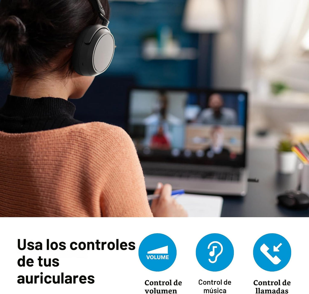 Sennehiser ACCENTUM - Auriculares inalámbricos, ANC, batería de 50 horas, adaptador BTD 600