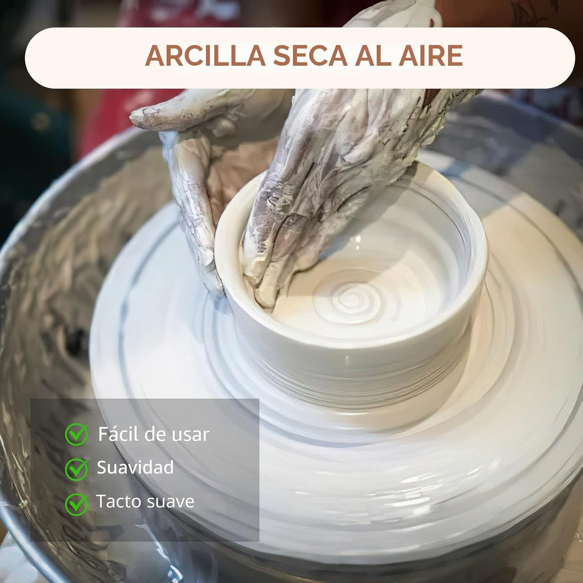 VIBRATITE Arcilla seca al aire de 10 libras con 40 herramientas de cerámica