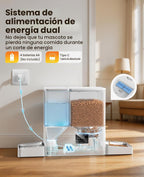 Alimentador automático para gatos y dispensador de agua, 8.5 L con