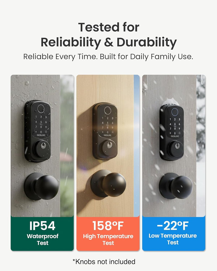 DESLOC Cerradura de puerta inteligente B200, cerradura de cerrojo i...