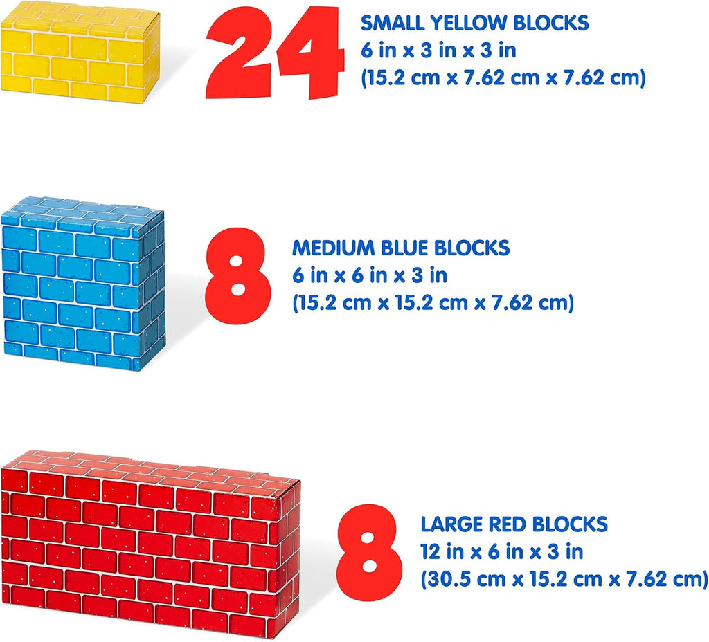 Melissa & Doug Bloques de construcción de cartón extra grueso