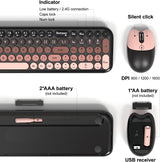 MOFII Combo de teclado y mouse inalámbricos, teclado pequeño compac...