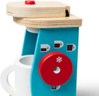 Melissa & Doug Set de cafetera de juguete de madera Brew & Serve