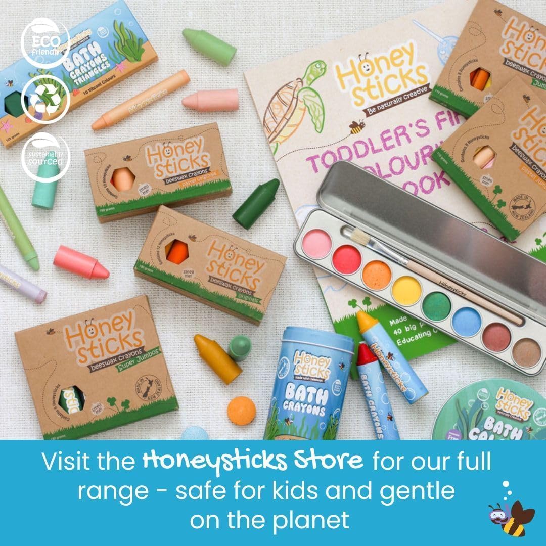 Honeysticks Crayones de baño súper jumbo no tóxicos para