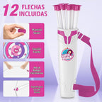 Bow y Arrow para Kids 4-6, LED Light Up Girls Archery Set