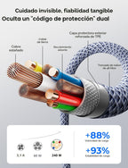LISEN USB C a USB C Cable, 240W C a C Fast carga Cable (6.6ft, 4 Pack)