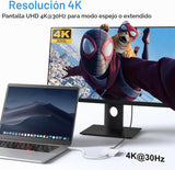 Adaptador USB C a HDMI,Adaptador USB-C Hub Multipuerto Convertidor...