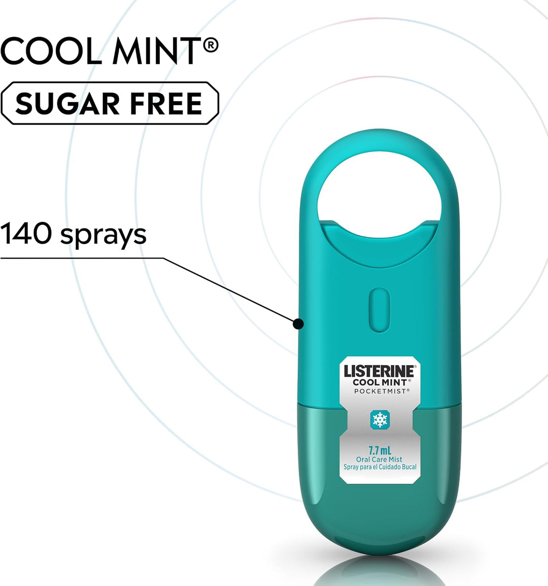 Listerine Cool Mint Pocketmist, espray de cuidado bucal para un ali...