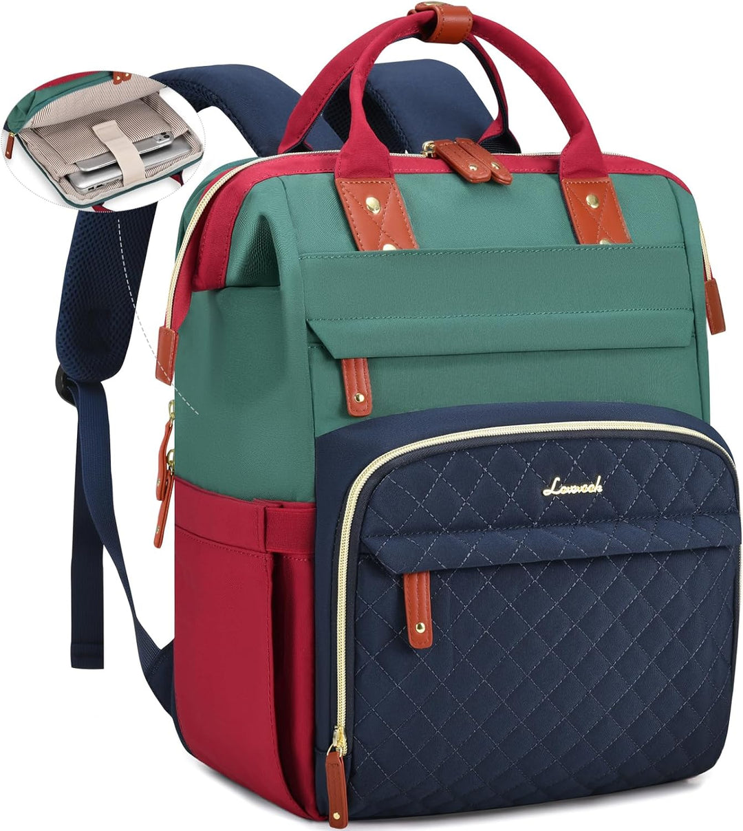 LOVEVOOK Mochila para laptop para mujer, 15.6 pulgadas, impermeable...