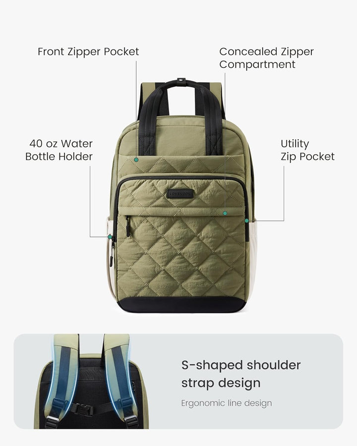 LOVEVOOK Mochila acolchada para mujer, mochila acolchada de viaje.,...