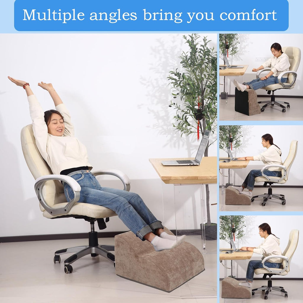 Lámpara Reposapiés para debajo del escritorio en el trabajo. Taburete de tres niveles multifuncional, con reposapiés lavable. para debajo del escritorio, silla de oficina, silla de juego y sofá
