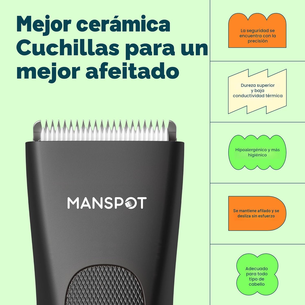 MANSPOT Manscape - Recortadora de pelo de ingle y vello púbico p\/h...