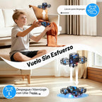 4DRC V18 Mini dron para niños principiantes, cuadricóptero RC con 2 modos de control, modo sin cabeza, retención de altitud, vuelo automático, 3 velocidades, giros 3D, luces LED, 2 baterías, juguete