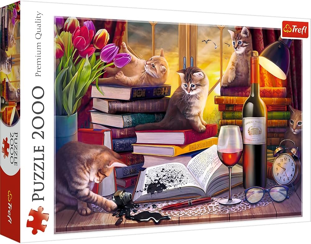 Trefl Cat's Evening - Rompecabezas de 2000 piezas 37.8"x26.9"