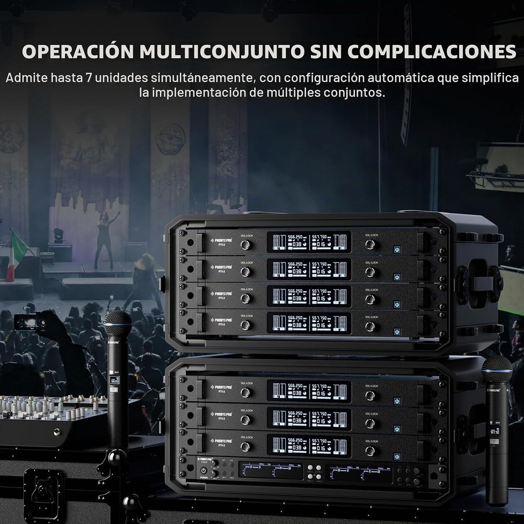 Phenyx Pro UHF Sistema de Micrófono Inalámbrico Inteligente, Micróf...