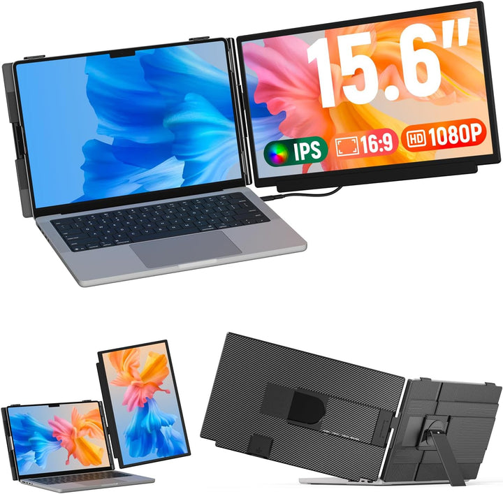 FLYTOCCA Extensor de pantalla para laptop, pantalla IPS FHD 1080P d...