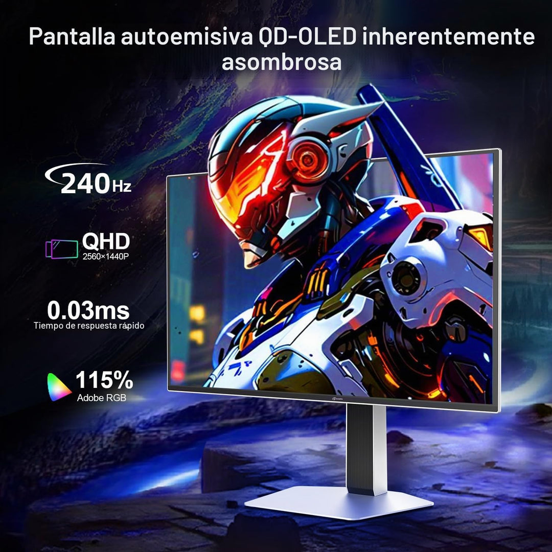 ArcticPro - Monitor de juegos QD-OLED de 27 pulgadas, 240Hz, 0.03ms...