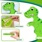 TOY Life Paquete de 15 rompecabezas de madera para niños pequeños, incluye 7 rompecabezas de dinosaurios, 8 rompecabezas de animales