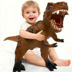 Gzsbaby Juguetes de dinosaurios grandes para niños pequeños, figuras de dinosaurio de tiranosaurio Rex de 28 pulgadas, juguetes de dinosaurio realistas jumbo para niños y niñas, regalo para niños de 1, 2, 3, 4, 5, 6, 7, 8 años (marrón)