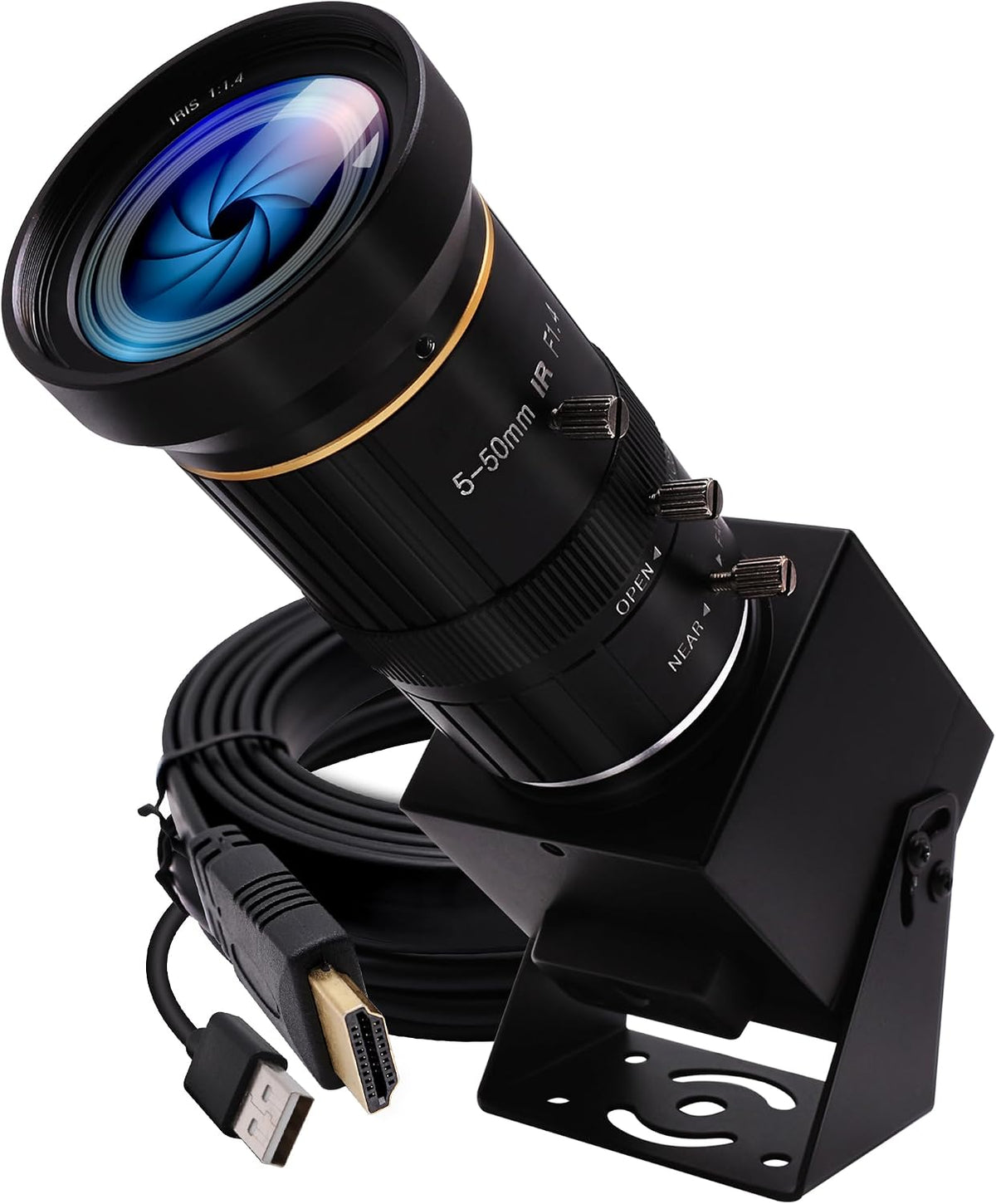 Cámara USB HDMI 4K para transmisión en vivo 10X enfoque variable PC Webcam USB HDMI Salida simultánea videoconferencia Primer plano Zoom dentro y fuera Cámara web para enseñanza en línea