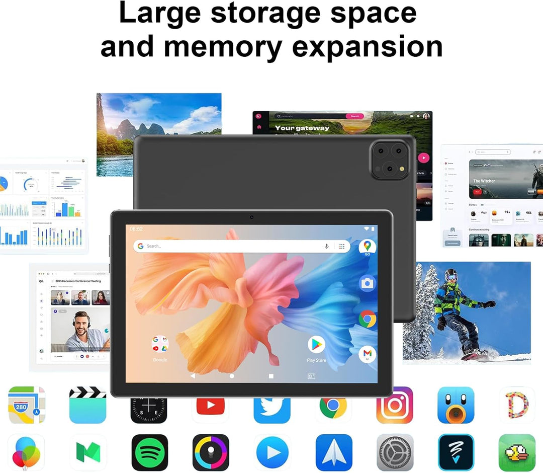Tablet Android 15 de 10 pulgadas, 12 (3+9) GB RAM+64GB ROM, tableta...