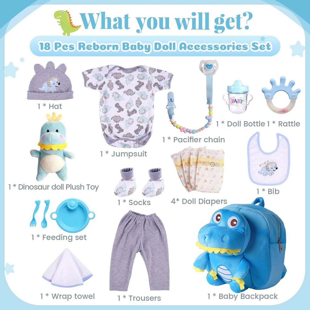 BABESIDE Juego de 18 accesorios de muñeca Reborn Baby para muñecas