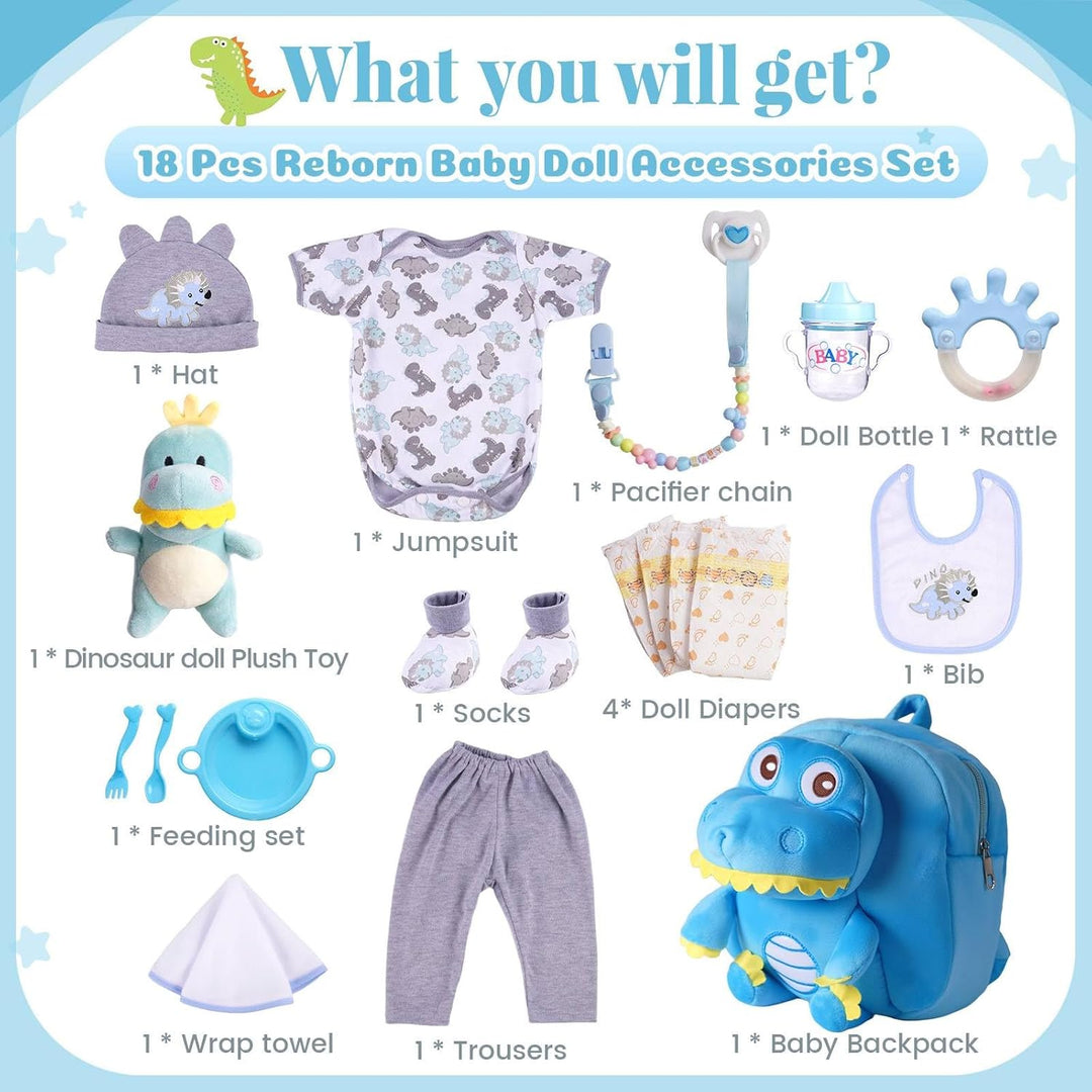BABESIDE 18 piezas de accesorios de muñeca Reborn para muñecas de 1...