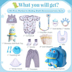 BABESIDE Juego de 18 accesorios de muñeca Reborn Baby para muñecas