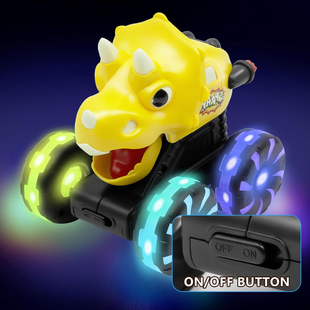 Intoypad Camión Monstruo Dino Triceratops Amarillo \u2013 Juguete d...