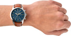 Reloj cronógrafo Fossil Townsman para hombre, cuarzo, acero inoxidable y correa de cuero