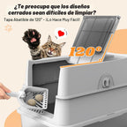 Caja de arena de acero inoxidable con tapa | Caja de arena para gatos