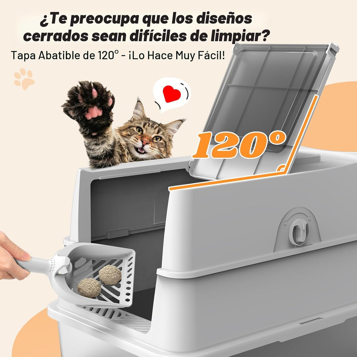 Caja de arena de acero inoxidable con tapa | Caja de arena para gatos