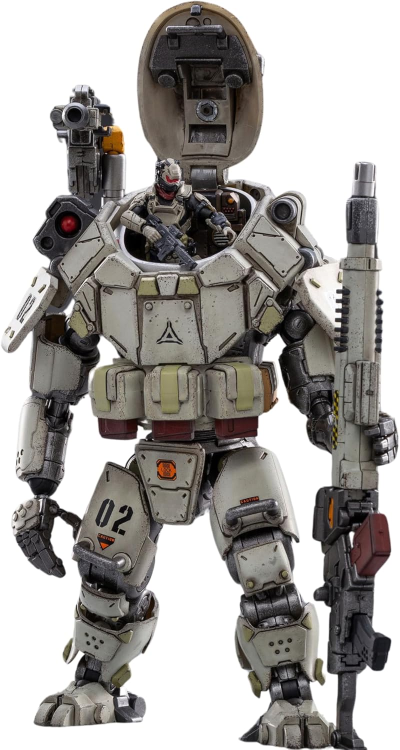 JoyToy 1\/25 Figuras de acción de acero blanco hueso Mechina armadu...