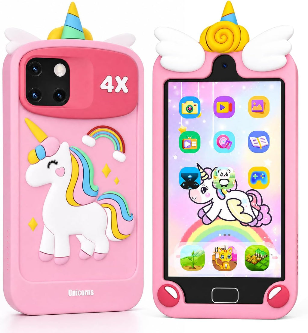 Teléfono inteligente para niños para niñas de 3 a 12 años, teléfonos de