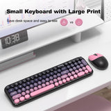 MOFII Combo de teclado y mouse inalámbricos, teclado pequeño compac...